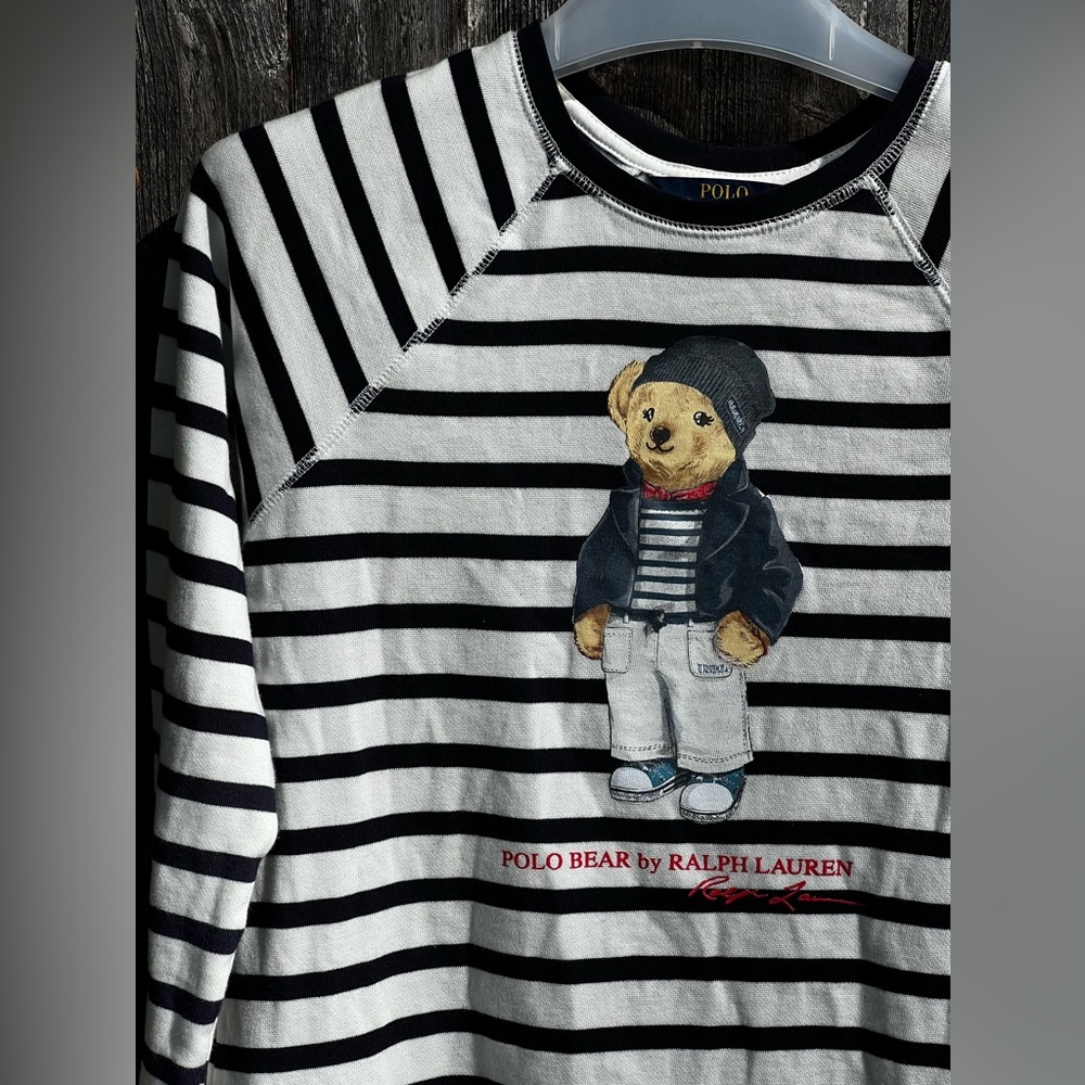 POLO Ralph LAUREN Polo Bear Cotton Fleece Dress for kids - Picture 4 of 10